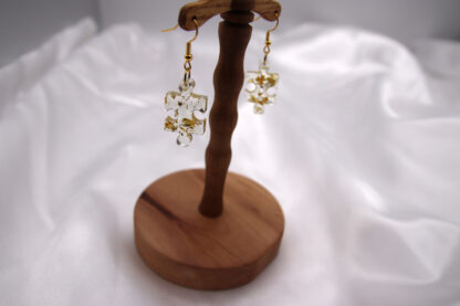 Ohrringe Resin gold Puzzleteil