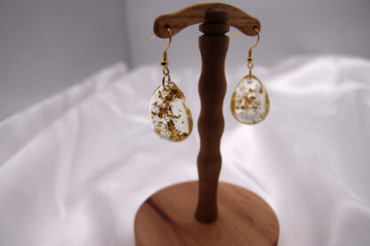 Ohrringe Resin gold Tropfen