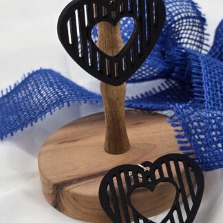 Herz Streifen vertikal schwarz