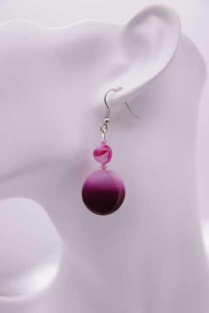 Schmuckset mit weiß/ pinken Schmuckperlen – Bild 2