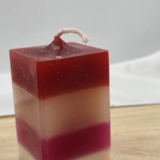 Kerze eckig mehrfarbig Nr.9