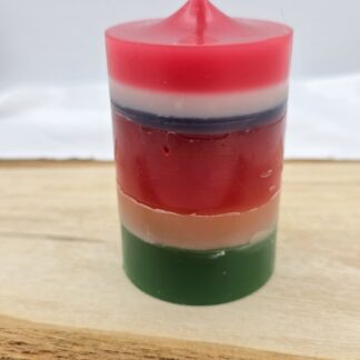 Kerze rund mehrfarbig Nr.11