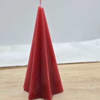 Kerze Sternkegel rot