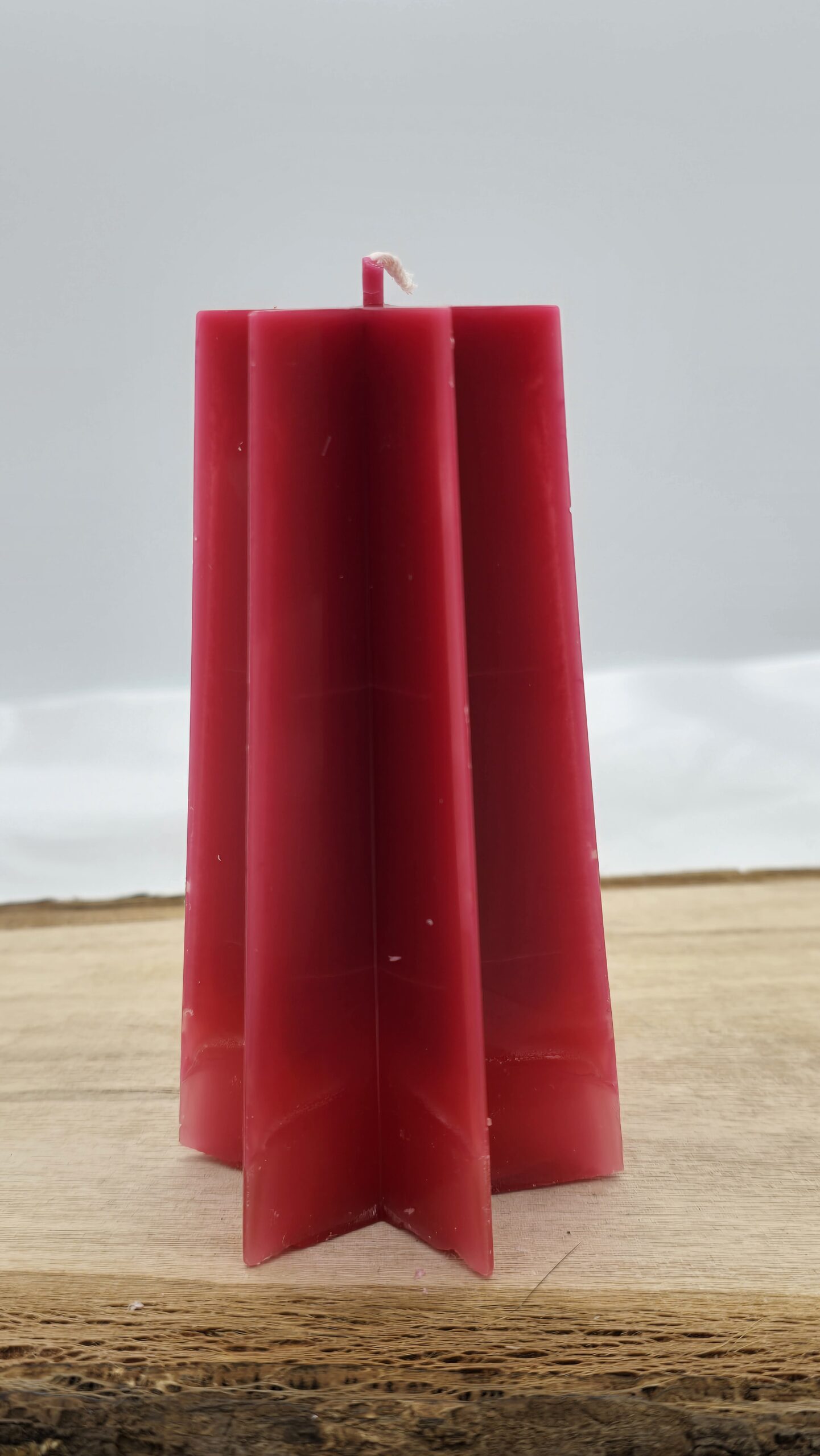 6er-Stern Kerze rot