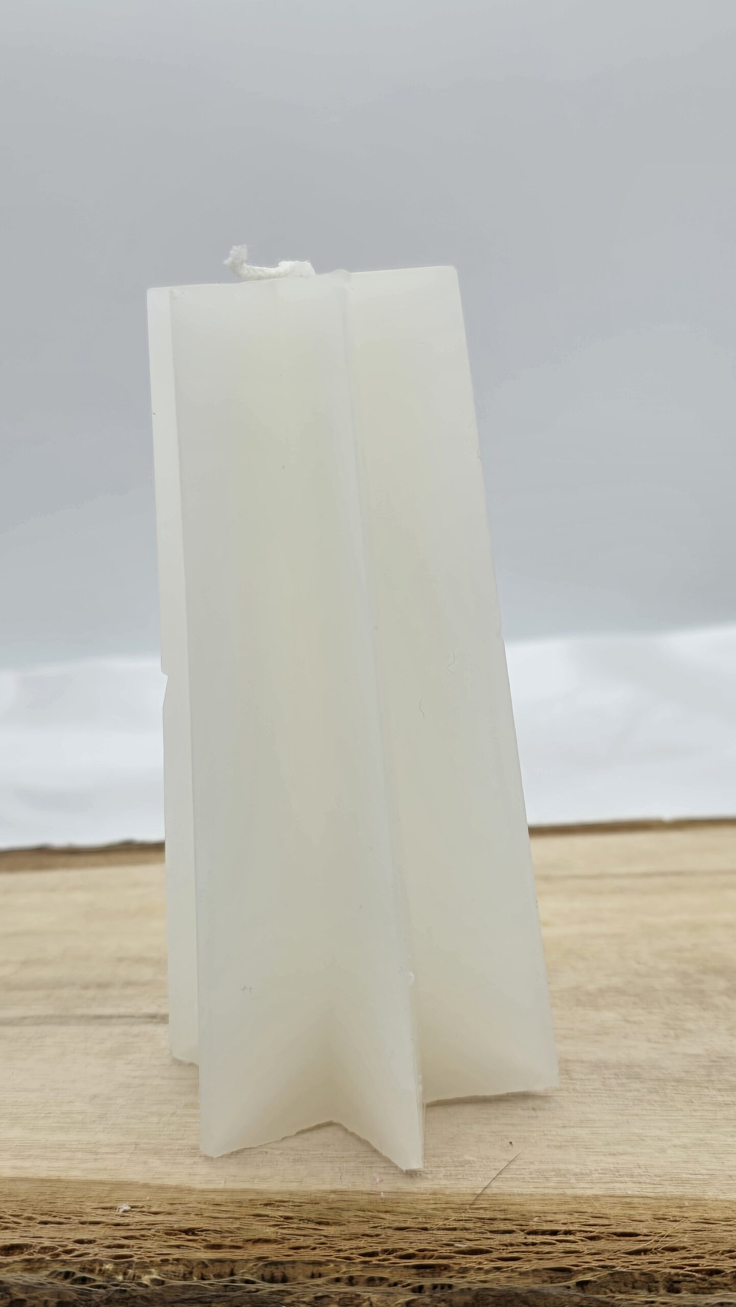 6er-Stern Kerze weiss