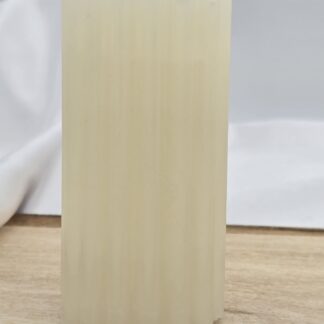 Stumpenkerze gerillt weiss