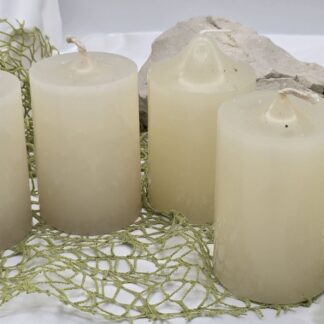 Set Stumpenkerzen weiss