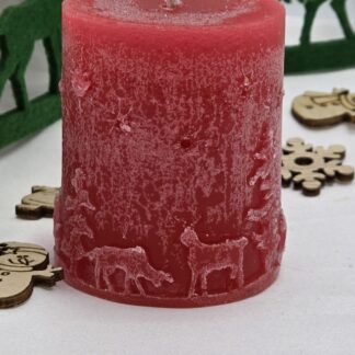 Stumpenkerze Weihnachten rot