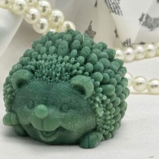 Kerze Igel grün