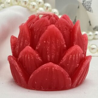 Kerze Lotusblume rot