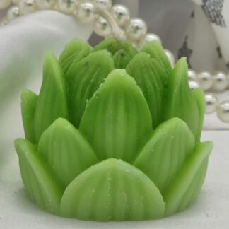 Kerze Lotusblume grün