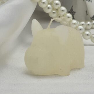 Kerze Schweinchen weiss