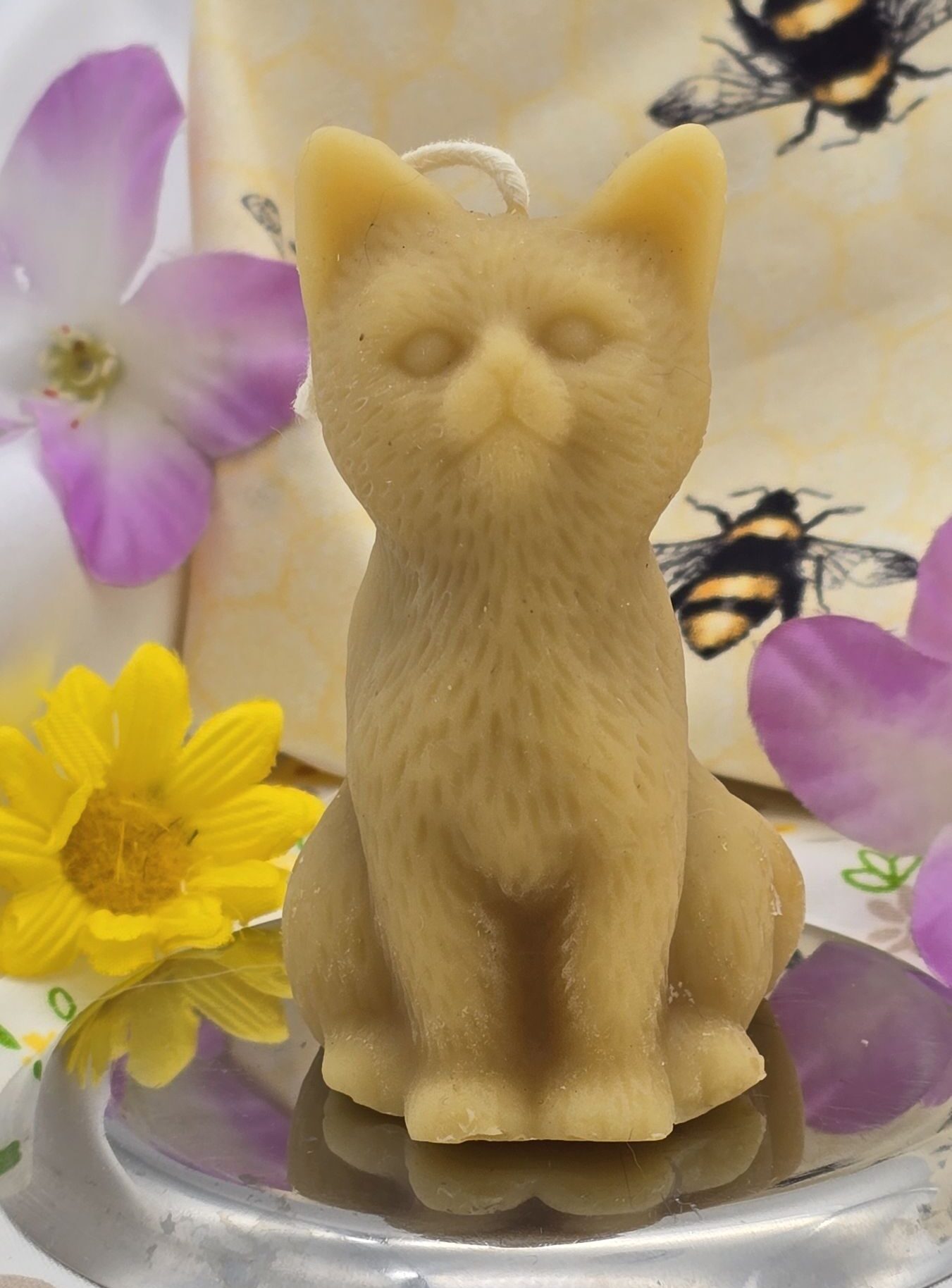 Bienenwachskerze Katze