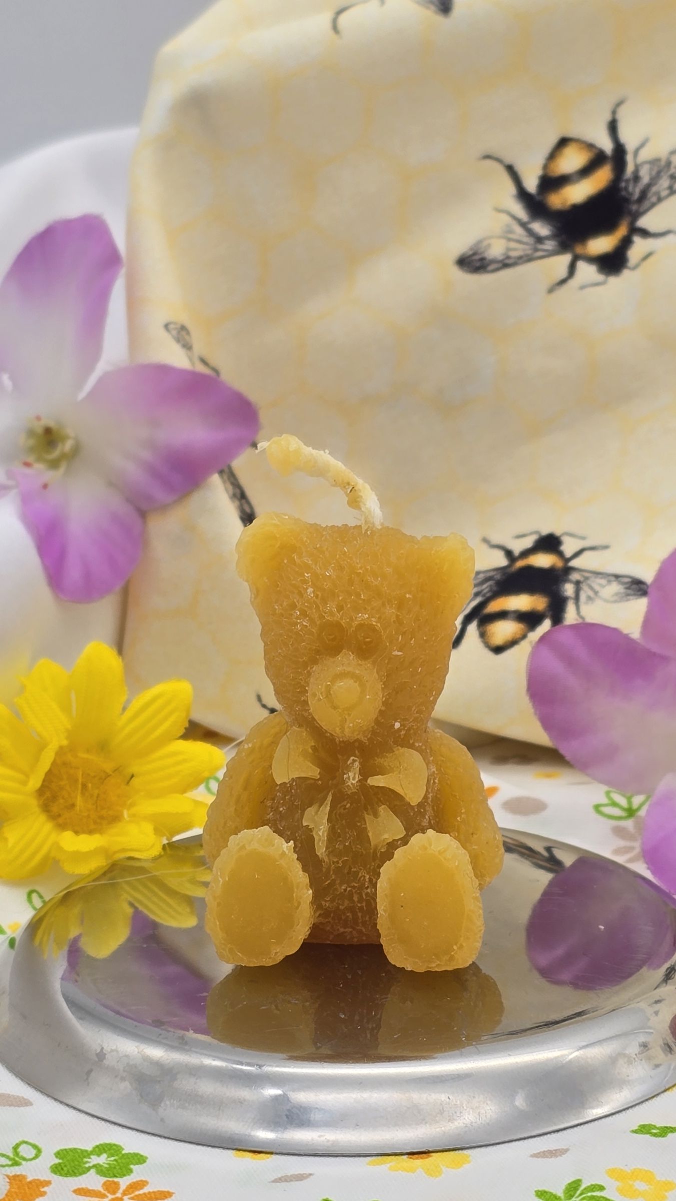Bienenwachskerze Teddybär