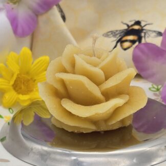 Bienenwachskerze Rosenblüte klein