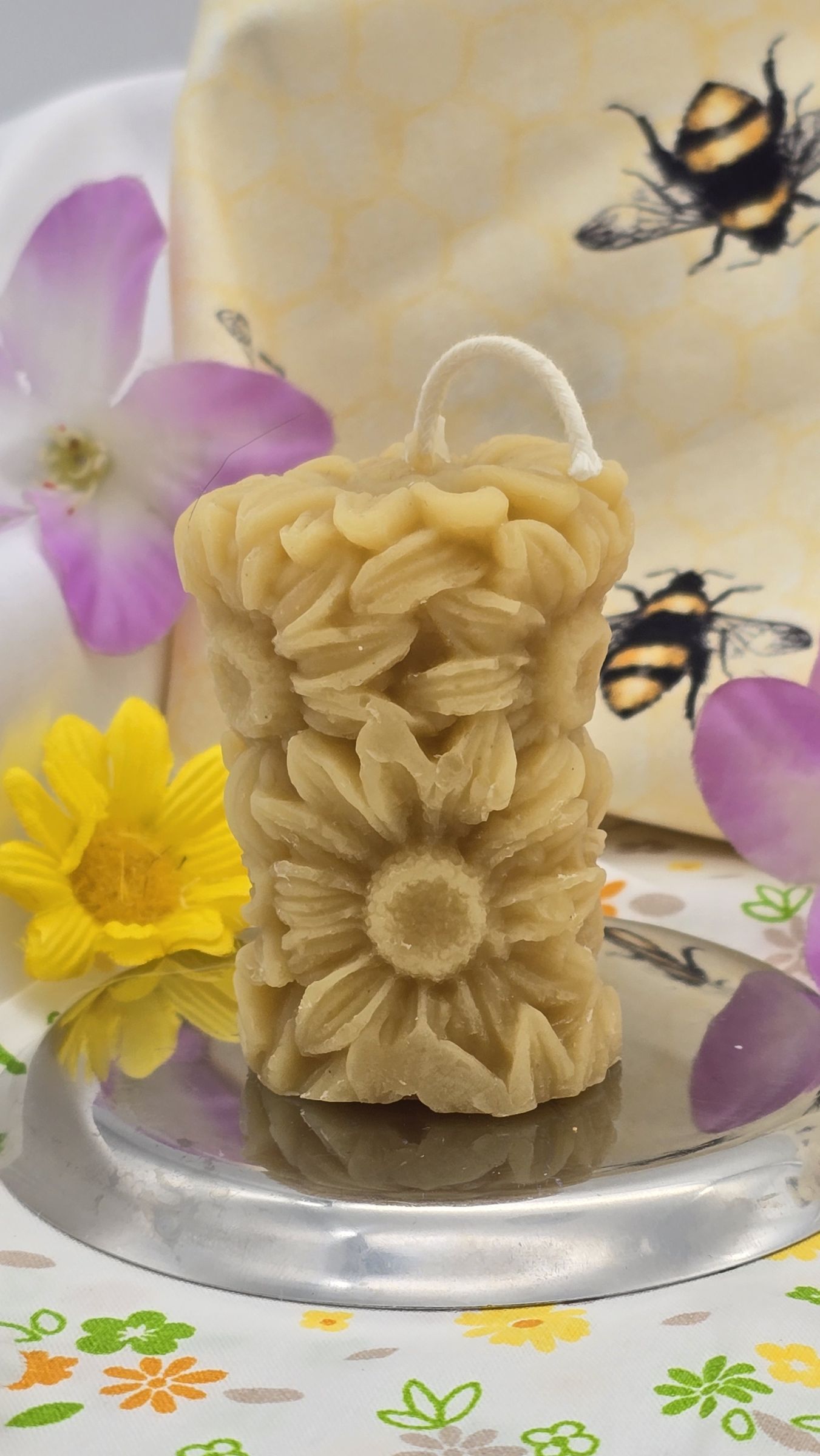 Bienenwachskerze Blütensäule