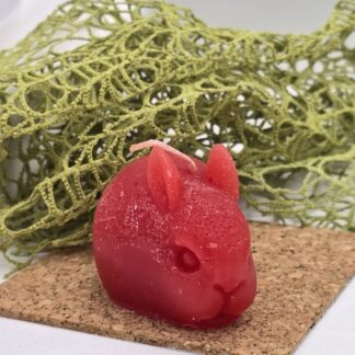 Kerze Hase gross rot