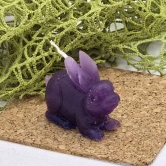 Kerze Hase klein violett