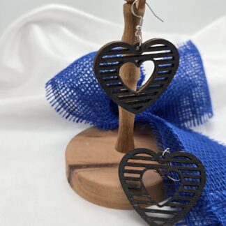 Herz mit Querstreifen schwarz