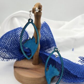 Linsenform Katze blau