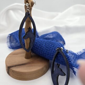 Linsenform Hund dunkelblau