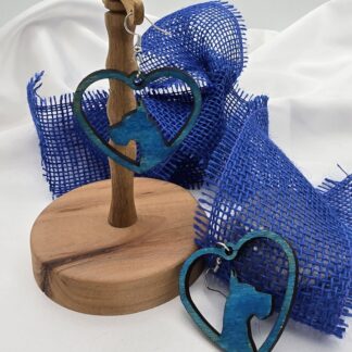 Herz mit Hundekopf petrol