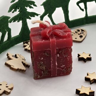 Kerze Geschenk dunkelrot