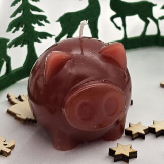 Kerze Schwein rot