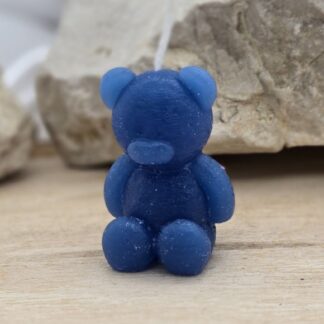 Kerze Teddy blau