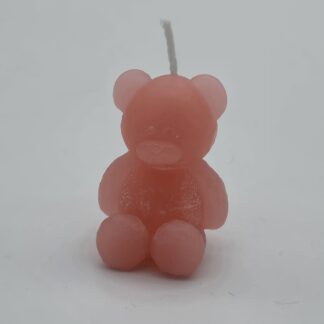 Kerze Teddy rosa