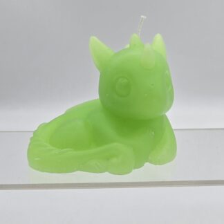 Kerze Drache liegend hellgrün