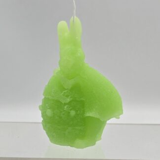 Kerze Osterei mit Hasenmädchen hellgrün