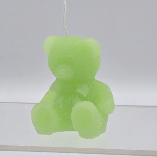 Kerze Teddybär hellgrün