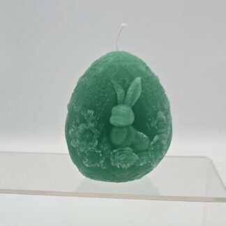 Kerze Osterei dunkelgrün