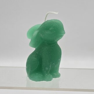 Kerze Hase sitzend grün