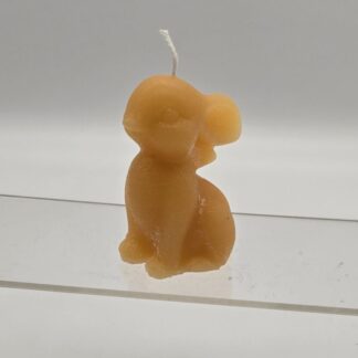 Kerze Hase sitzend dunkelgelb