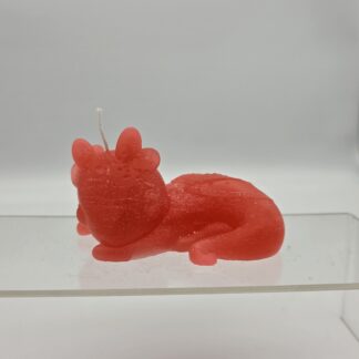 Kerze Drache schlafend rot