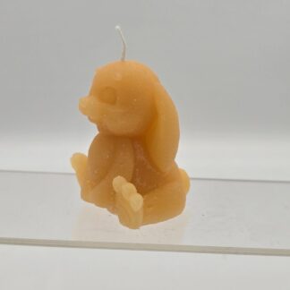 Kerze Hase Schlappohr dunkelgelb
