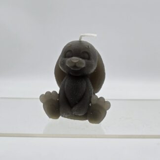 Kerze Hase Schlappohr olivbraun