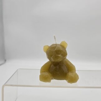 Kerze Bär eckig dunkelgelb