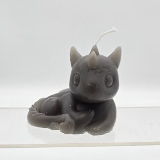 Kerze Drache liegend braun