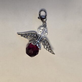 Schutzengelchen Charm rot/ klar